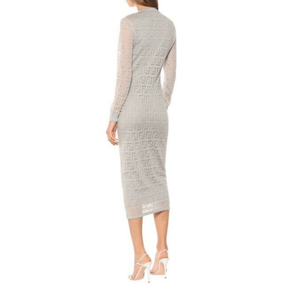 NWT FENDI FF Pattern Midi Dress - Picture 3 of 6